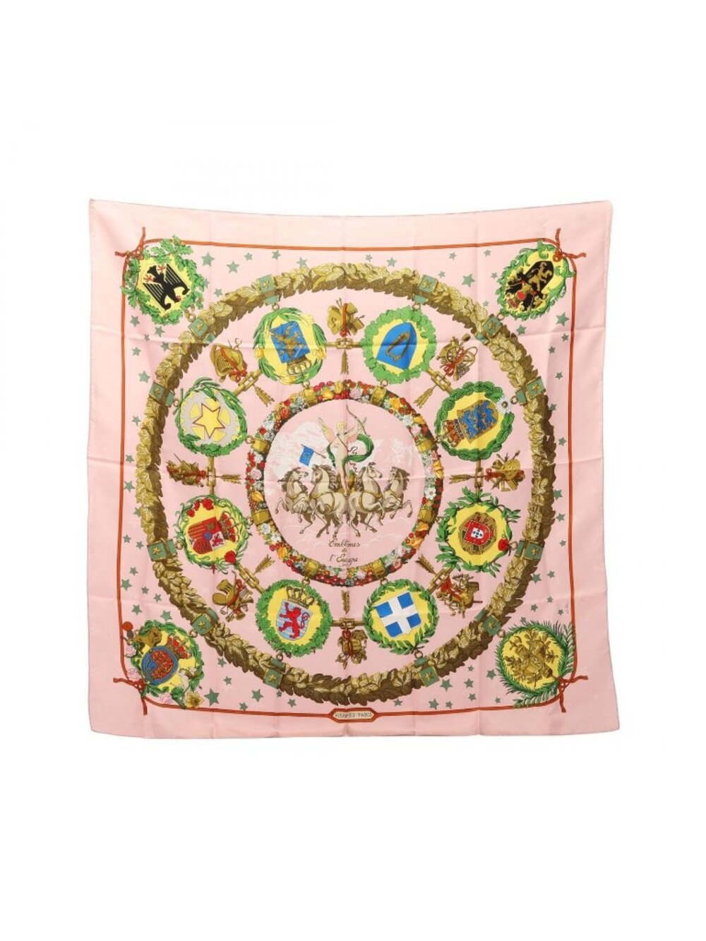 Hermes Scarf Carre 90 Emblemes de L'europe Silk